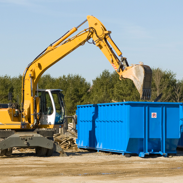 are there any restrictions on where a residential dumpster can be placed in Carpenter SD